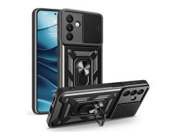 Gigapack Defender szilikon telefonvédő (ütésállóság, tartógyűrű, kameravédő) FEKETE (GP-172486)
