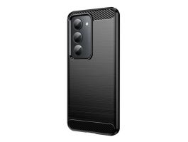 Gigapack Szilikon telefonvédő (ütésállóság, légpárnás sarok, szálcsiszolt, karbon minta) FEKETE (GP-174589)