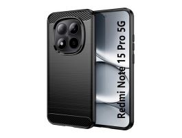 Gigapack Szilikon telefonvédő (ütésállóság, légpárnás sarok, szálcsiszolt, karbon minta) FEKETE (GP-180652)