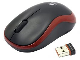 LOGITECH M185 vezeték nélküli egér piros