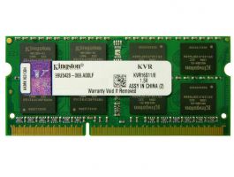 KINGSTON 8GB DDR3 1600MHZ (KVR16S11/8) notebook memória