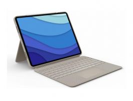 Logitech Combo Touch Detachable keyboard case with trackpad for iPad Pro 12.9-inch (5th and 6th gen) - Sand - UK (920-010222)