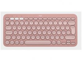 Logitech Pebble Keys 2 Slim, minimalist Bluetooth keyboard with customizable keys - Tonal Rose - US (920-011853)
