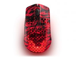 Steelseries Aerox 3 Faze Clan Edition vezeték nélküli BT gaming egér (62609) fekete-piros