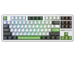 AULA F87 Wilderness vezeték nélküli mechanikus gamer billentyűzet, fehér (AU-F87S-4)