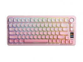 AULA S75 PRO vezeték nélküli mechanikus gamer billentyűzet, pink (AU-S75P-3)