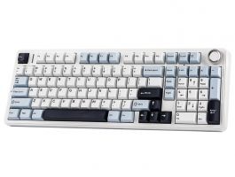 AULA F99 PRO Vezeték Nélküli Mechanikus Gamer Billentyűzet (AU-F99S-2) fehér-kék