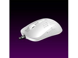 AVAX Vezetékes Egér - LW01 PAW3327 RGB Gamer, fehér