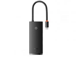 Baseus Lite 5-Port USB Type-C HUB dokkoló állomás (WKQX040001) fekete