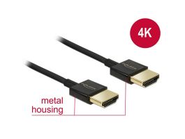 DELOCK Premium minőségű HDMI összekötő kábel, 2m (84773) fekete
