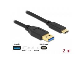 DELOCK kábel USB 3.2 Gen 1 Type-A to USB Type-C, 2m (84004)
