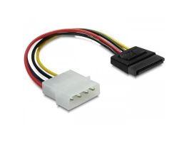 Delock 15 tűs SATA HDD (egyenes) 4 tűs apa (Molex) hálózati kábel, 12 cm (60100)