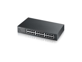 ZYXEL Switch 24x1000Mbps Fémházas Rackes Unmanaged DIP Selector, GS1100-24ES-EU0101F