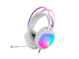 MARVO Lumi 40 vezetékes fejhallgató - fehér - RGB világítás (HG8959)