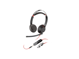 HP POLY fejhallgató Blackwire 5220 sztereó USB-C+3,5 mm-es csatlakozó+USB-C/USB-A adapter (8X231AA)