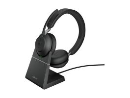 JABRA Evolve2 65 MS Teams Stereo Bluetooth Vezeték Nélküli Fejhallgató + Töltő állomás (26599-999-989)