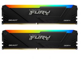 KINGSTON FURY Beast RGB (Kit of 2) 16GB DDR4 3200MHz CL16 DIMM (Kit of 2) Memória (KF432C16BB2AK2/16)