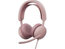 LOGITECH Fejhallgató 2.0 - Zone Wired 2 Mikrofonos, Rózsaszín (981-001620)