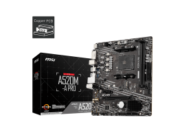 MSI Alaplap AM4 A520M-A PRO AMD A520, mATX