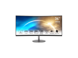 MSI Monitor Business PRO MP341CQ E12 Ívelt 34" QHD 3440x1440 120Hz (9S6-3PB2CT-047) Black