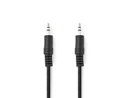 Nedis CAGL22000BK10 sztereó audió kábel, 3,5 mm-es dugó, 1m, fekete