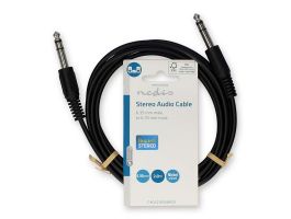 Nedis CAGL23000BK20 6,35 mm sztereo jack dugó (apa) kábel, 2m