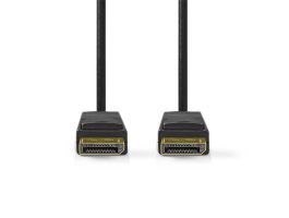 Nedis CCGL38010BK20 Displayport 2.1 kábel, 8K@60Hz, aranyozott csatlakozók, 2m