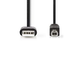 Nedis CCGL60101BK30 USB2.0, USB A - B kábel, 480Mbs, hossz 3m