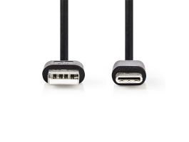 Nedis CCGL60601BK20 USB A - USB C (USB-C) kábel, 5W, hossz 2m