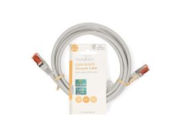 Nedis Cat6 patch kábel, szürke, aranyozott érintkezők, 10/100/1000 Mbit/s, hossz 2m, CCGL85220GY20