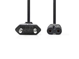 Nedis táp kábel IEC-320-C7, 2 x 0.75 mm hossz 2m, CEGL11040BK20