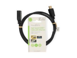 Nedis ultra HD HDMI hosszabbító kábel 4K/60Hz, 1m (CVGL34096BK10)