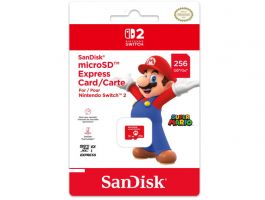 Sandisk microSD Express kártya Nintendo Switch 2 konzolhoz 256 GB (N2P602)