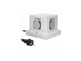 ORNO Kerti aljzat, 4x2P + Z, gumikábel H07RN-F 3x1,5mm2, 3m POST, 230V, 16A, IP44, (OR-AE-13186(GS))