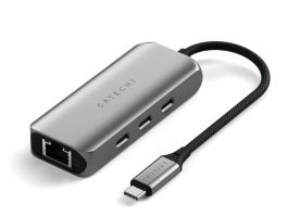 Satechi 4-in-1 USB-C Hub with 2.5 Gigabit Ethernet - Space Gray (ST-H3C25EM)