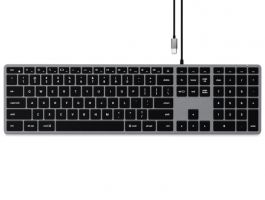 Satechi Slim W3 USB-C BACKLIT Wired Keyboard - US - Space Grey (ST-UCSW3M)