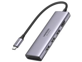 UGREEN CM195 USB-C–HDMI adapter HUB, 2x USB-A 3.0, SD/TF, PD