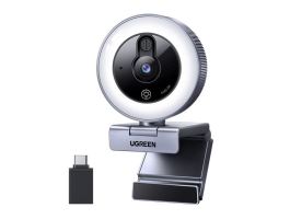 UGREEN CM910 webkamera, 2K, 30 FPS, USB, LED-es megvilágítás, beépített mikrofon