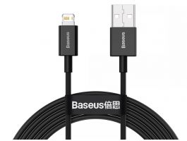Baseus Superior Series USB to iPhone 1m gyorstöltő adatkábel (CALYS-A01) fekete