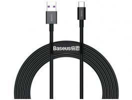 Baseus Superior Series USB Type-A to USB Type-C 2m gyorstöltő adatkábel (CATYS-A01) fekete