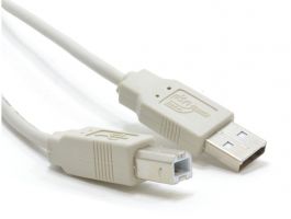 WIRETEK kábel USB Összekötő A-B, 5m, Male/Male