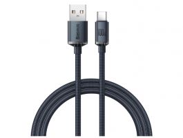 Baseus Crystal Shine Series USB to Type-C 1.2m gyorstöltő adatkábel (CAJY000401) fekete
