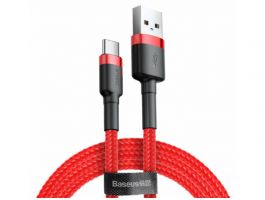 Baseus Cafule USB - Type-C 1m gyorstöltő adatkábel (CATKLF-B09) piros