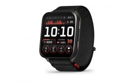 Garmin Venu X1 Black Titanium, Black comfortfit nylon band (010-02980-02)