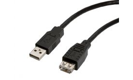 Roline USB A-A Hosszabbító kábel (11.02.8947BR) Fekete