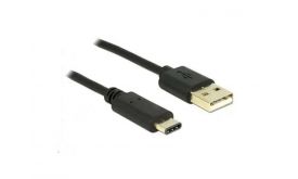 DELOCK USB 2.0 Type-A male to USB 2.0 Type-C male kábel , 0.5m (83326)