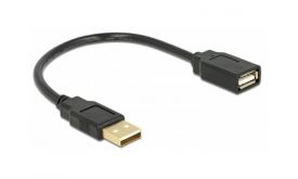 DELOCK USB 2.0 male/female hosszabbító kábel, 15cm (82457)