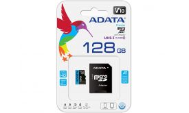 ADATA MicroSDHC 128GB Memóriakártya + Adapter (AUSDX128GUICL10A1-RA1)
