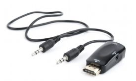 Gembird HDMI-A (M)-VGA (F) és Audio Adapter (A-HDMI-VGA-02)