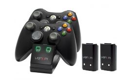 Venom VS2891 Xbox 360 fekete dupla töltőállomás + 2db akkumulátor